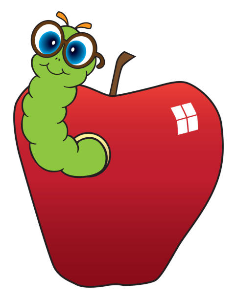 Mọt Sách Apple Worm Hình minh họa Sẵn có - Tải xuống Hình ảnh Ngay bây giờ  - Biểu tượng - Đồ thủ công, Bóng - Mô tả vật lý, Côn trùng - iStock