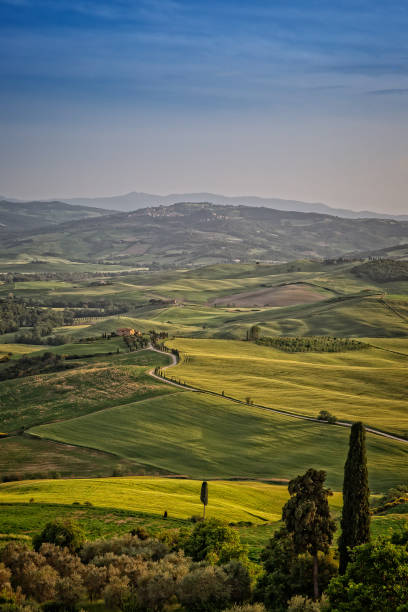 istock View of valley Val D`Orcia on sunset. 1132336725