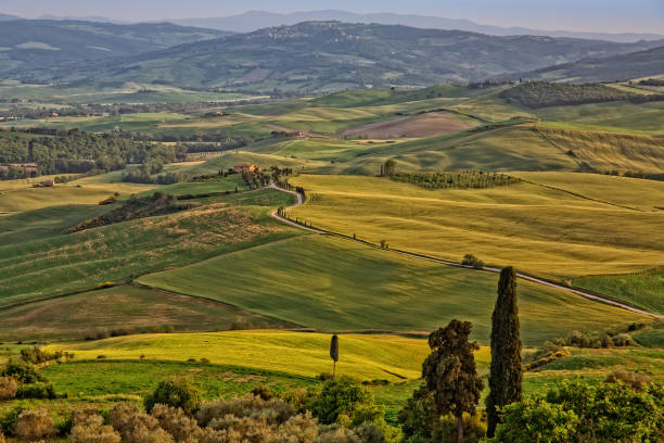 istock View of valley Val D`Orcia on sunset. 1132337442