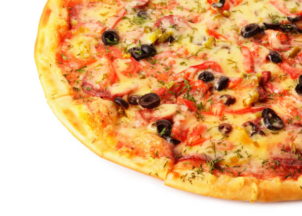 istock Pizza with pepper, tomatoes and olives 1132338934