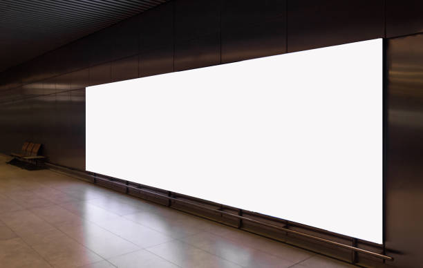 istock blank billboard white advertisement underground white clipping subway 1132339122