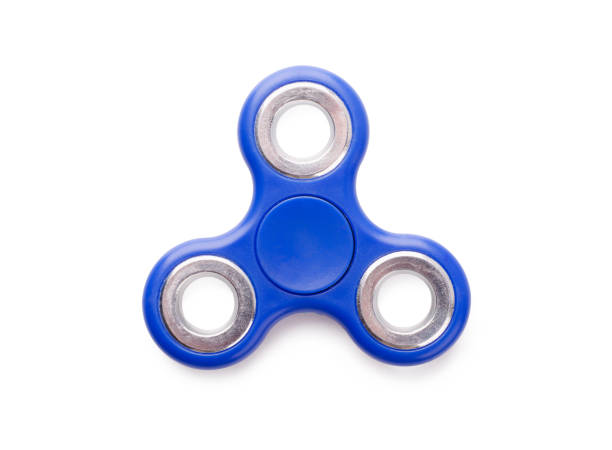 istock Blue fidget spinner anti-stress toy 1132339622