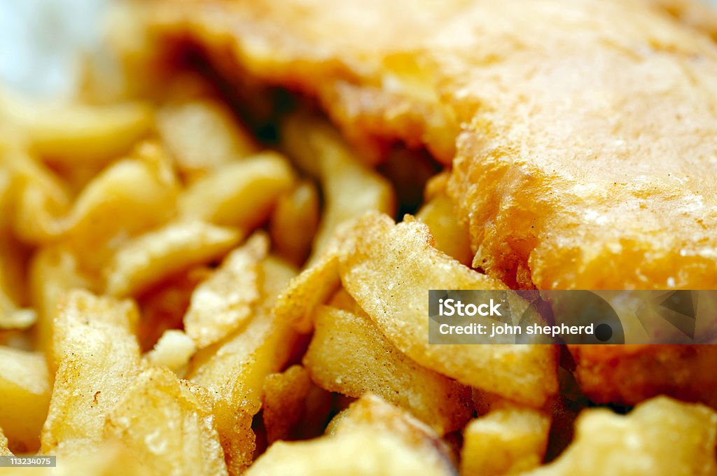 traditional english fish and chips close up Fish and Chips Stock Photo