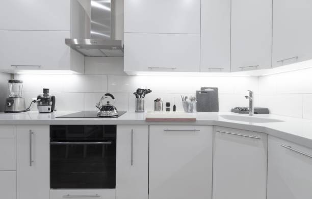 istock Interior. Kitchen modern, white, gray, beige color 1132341952