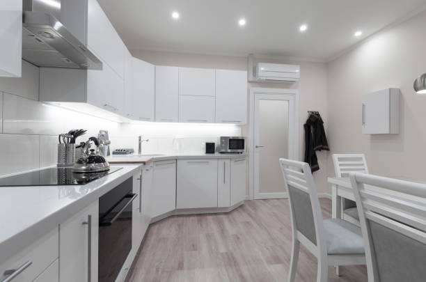istock Interior. Kitchen modern, white, gray, beige color 1132341999