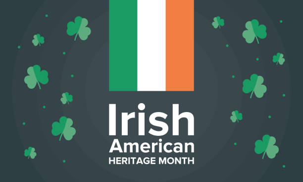 アイルランド系アメリカ人の遺産の月。アメリカ合衆国で毎年3月に祝われる - irish tradition点のイラスト素材／クリップアート素材／マンガ素材／アイコン素材