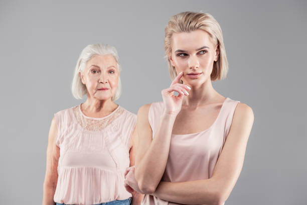 istock Thoughtful young woman with bob haircut looking aside 1132346979