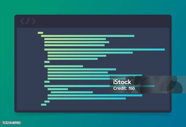 Programming Code Window Stock Illustration - Download Image Now ...