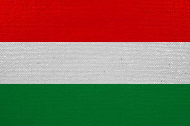 bandeira de hungria na lona - hungary flag banner dirty - fotografias e filmes do acervo