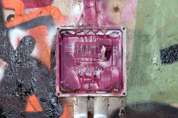 istock Destruction of an electrical box 1132350837