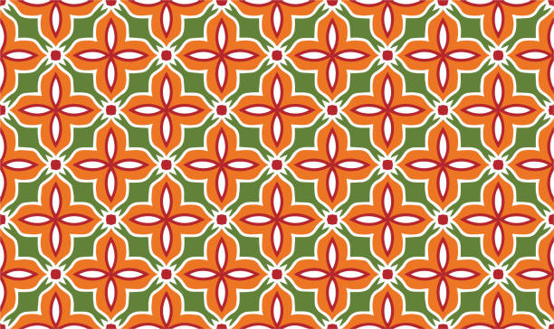 Colorful flower pattern Colorful seamless repeating tile pattern kompozisyon stock pictures, royalty-free photos & images