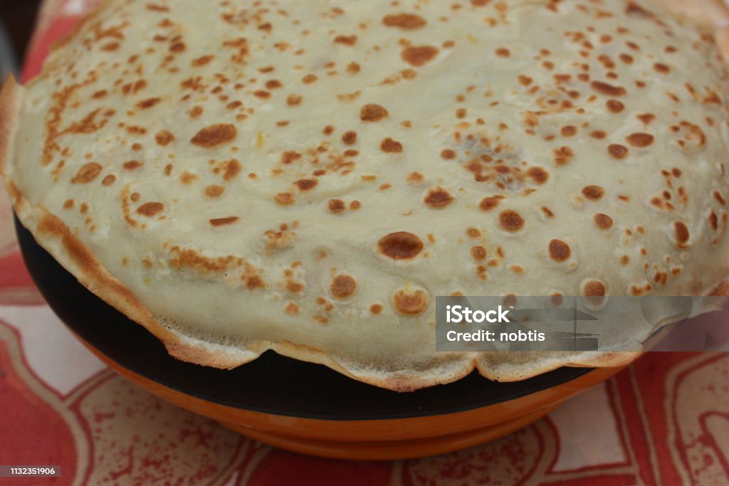 Sweet crepes with wheat flour Breakfast Stock Photo