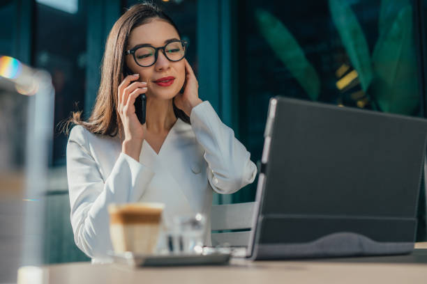 istock Young woman with eyeglasses having a phone call 1132353299