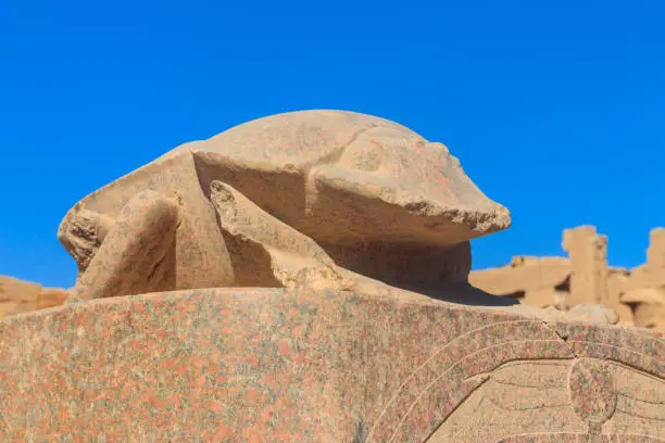 Scarab monument at Karnak temple in Luxor, Egypt