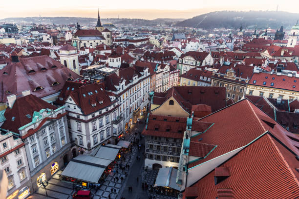 istock View on Prague panorama with red roofs and historic architecture 1132358873
