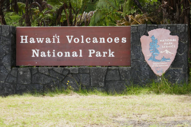 Hawaii Volcanoes National Park, USA Hawaii Volcanoes National Park, USA, one of the most popular travel destinations on Big Island hawaii volcanoes national park photos stock pictures, royalty-free photos & images
