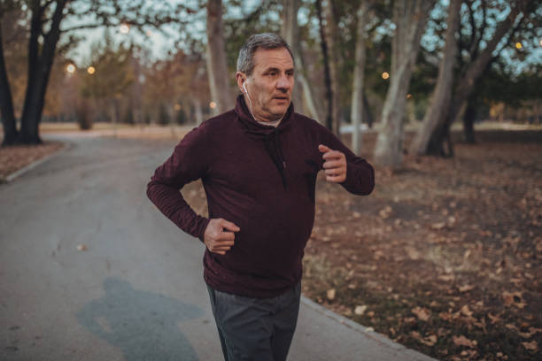 istock Happy senior runner at the park 1132370446