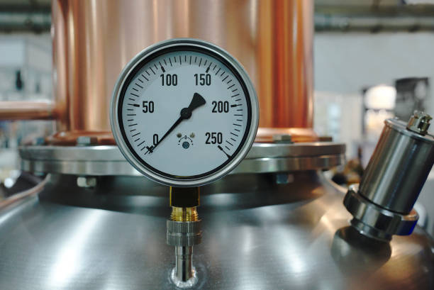 istock Gauge of Industrial Distiller 1132370471