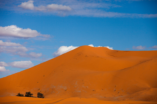 the erg chebbi sand dunes in merzouga, morocco