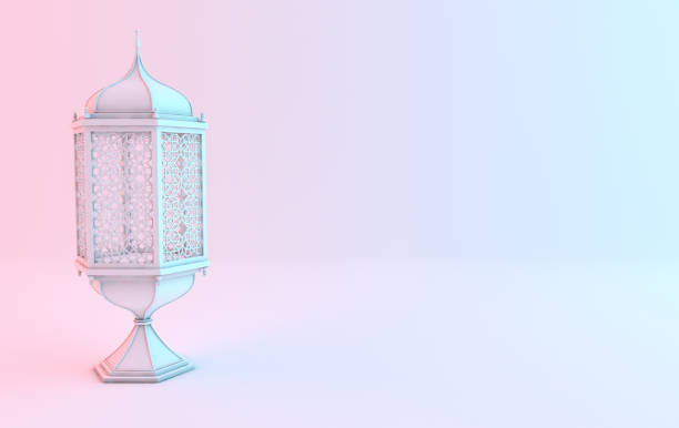 istock White lantern with candle, lamp with arabic decoration, arabesque design. Concept for islamic celebration day ramadan kareem or eid al fitr adha. 3d rendering illustration 1132380739