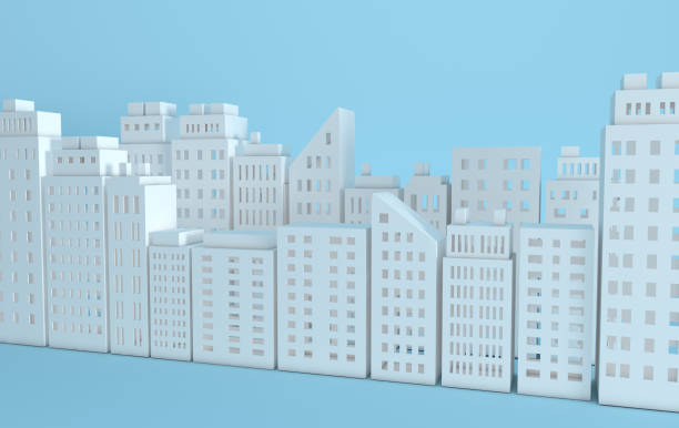 istock White paper skyscrapers. Achitectural building in panoramic view. Modern city skyline building industrial paper art landscape skyscraper offices. 3d rendering illustration 1132380768