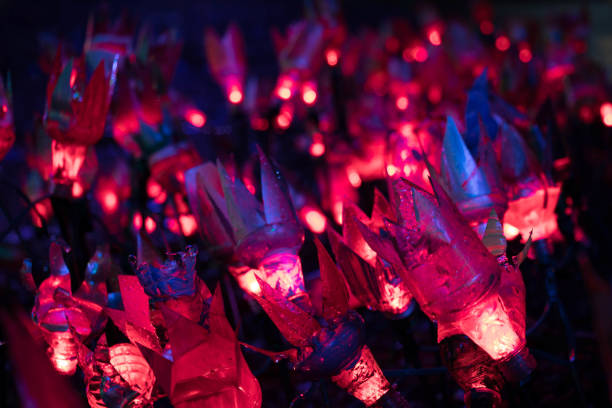 istock Recycled Bottle Christmas Lights 1132383404