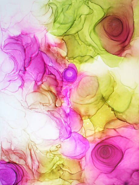 istock Original alcohol ink painting art 1132384625