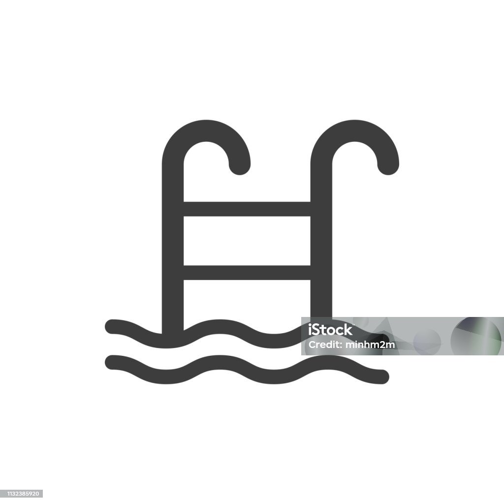 Icône de piscine - clipart vectoriel de Piscine libre de droits