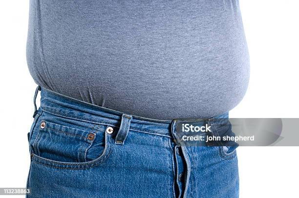 Foto de Excesso De Peso Masculino e mais fotos de stock de Gordo - Gordo, Barriga de Cerveja, Estilo de vida insalubre