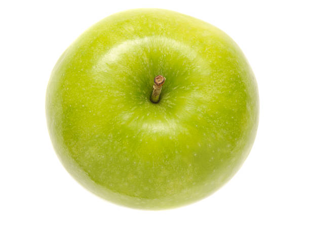 green apple from above stock photo