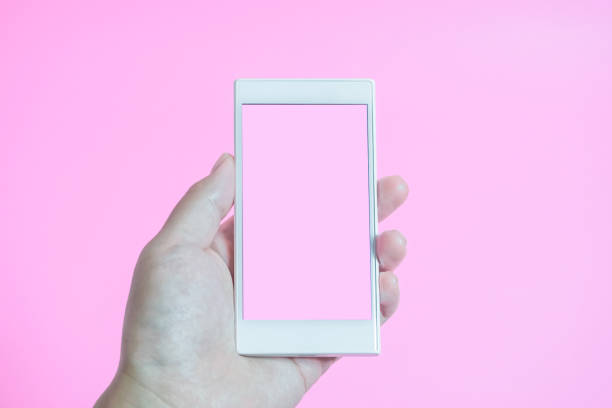 istock Have a smartphone. Pink color, sakura color. 1132391156