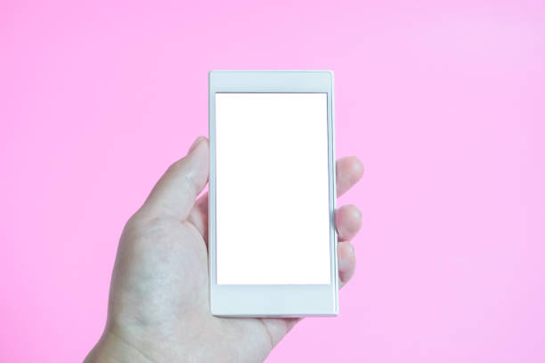 istock Have a smartphone. Pink color, sakura color. 1132391160