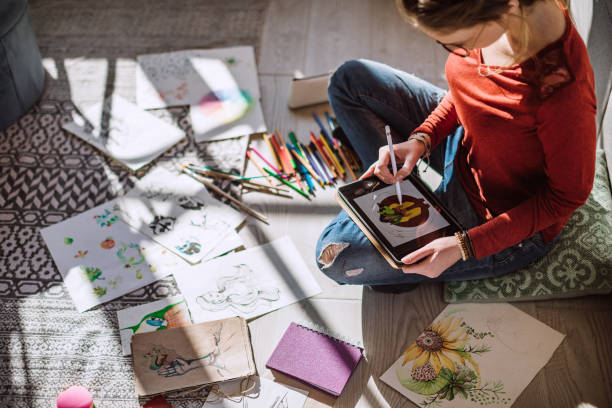 istock Young Female Artist Making New Designs 1132392231