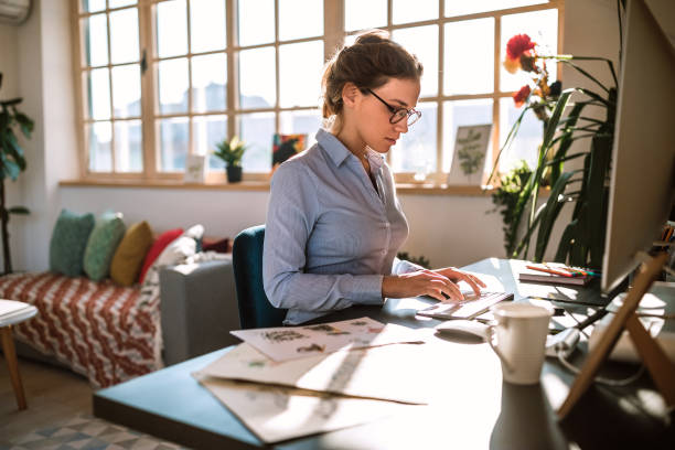 istock Businesswoman Getting Her Work Done at Office 1132392807