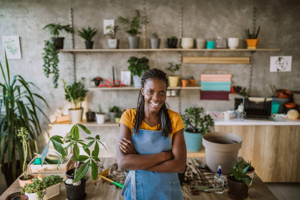 istock Happy Florist Woman 1132392909