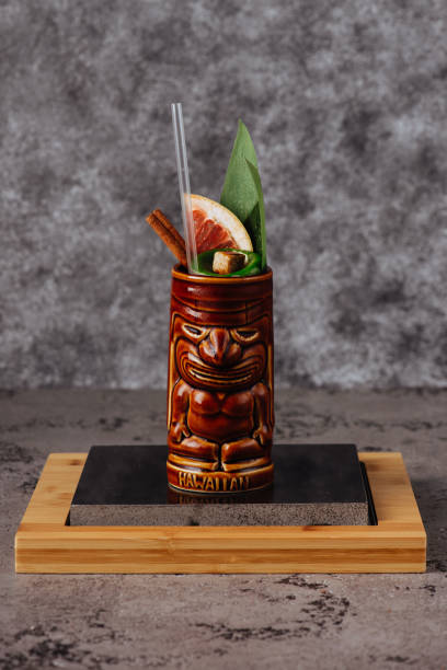 istock Tropical cocktail served in a tiki style glass 1132395024