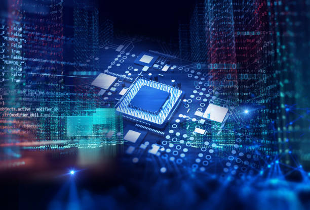 istock 3d rendering  of futuristic blue circuit board 1132397098