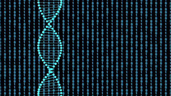 Dna Quickcode Dna Sequence Dna Code Structure With Glow Stock Photo - Download Image ...