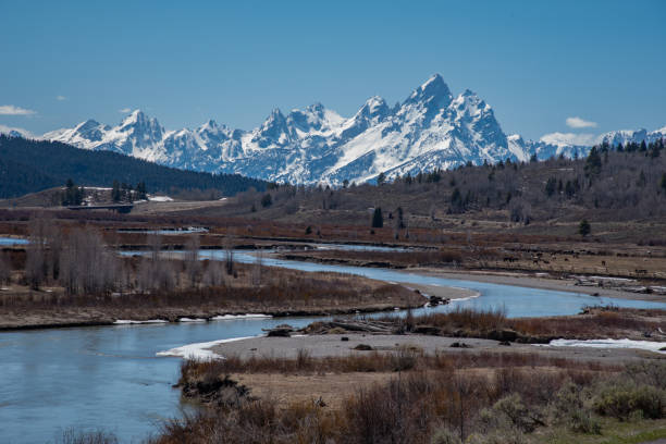 istock Views of the Teton range on the Buffalo river 1132408213