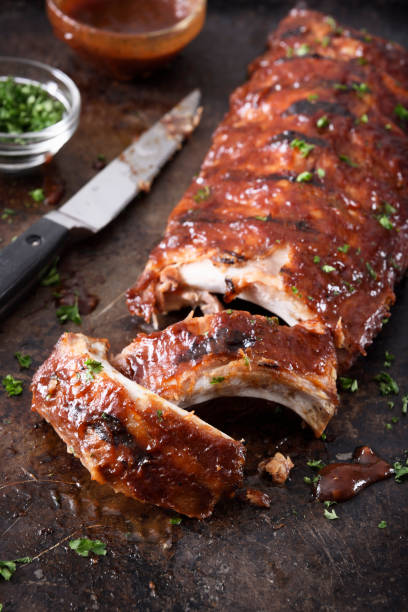 istock Grilled barbecue pork ribs 1132409751