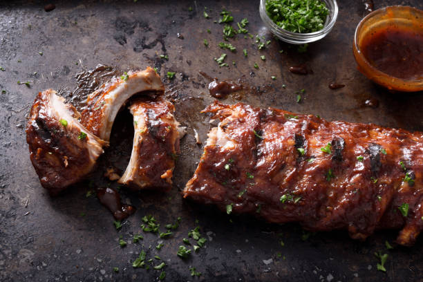 istock Grilled barbecue pork ribs 1132409752