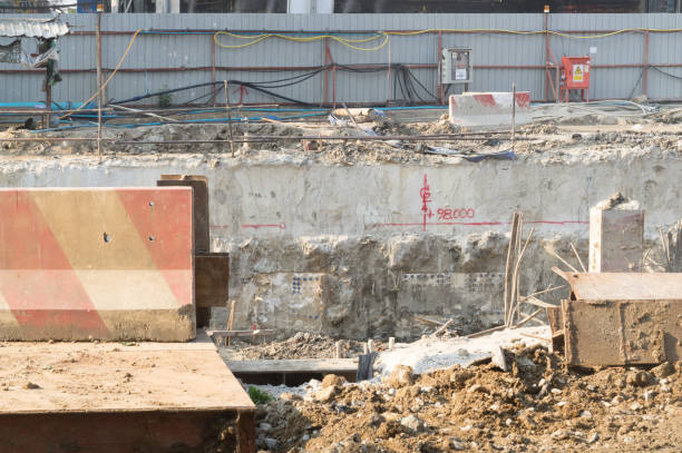 istock Construction site of underground station in Bangkok 1132411844