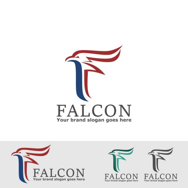 ilustrações de stock, clip art, desenhos animados e ícones de falcon letter f - phoenix fire tattoo bird