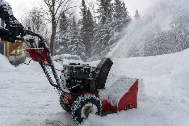 istock Senior Man Using SnowBlower After a Snowstorm 1132412744