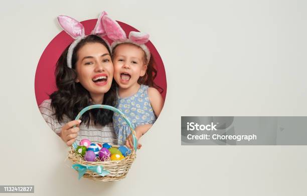 Family On Easter Stock Photo - Download Image Now - Easter, Family, Happiness