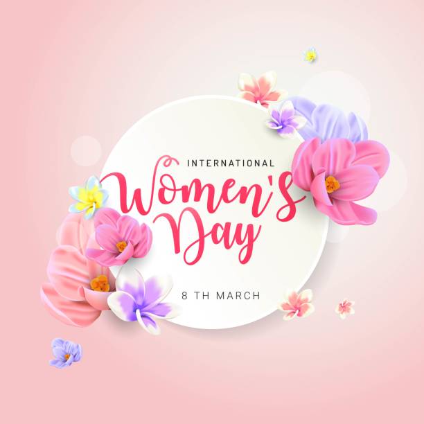 ilustrações de stock, clip art, desenhos animados e ícones de happy women's day greeting card - dia internacional da mulher