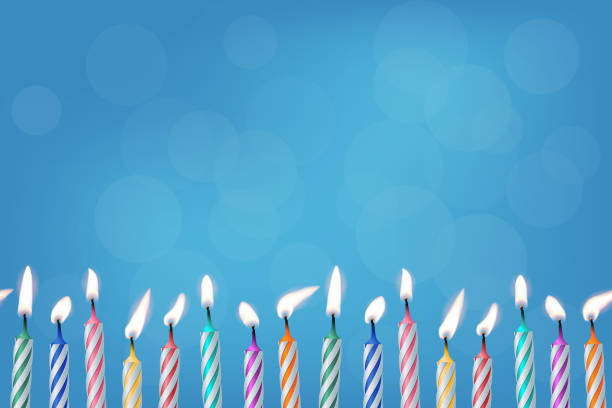 ilustrações, clipart, desenhos animados e ícones de o aniversário candles a ilustração realística do vetor - birthday wishes