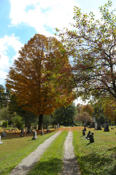 istock Cemetery in Arlington Vermont in the Fall 1132421188