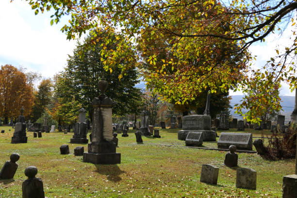 istock Cemetery in Arlington Vermont in the Fall 1132421226