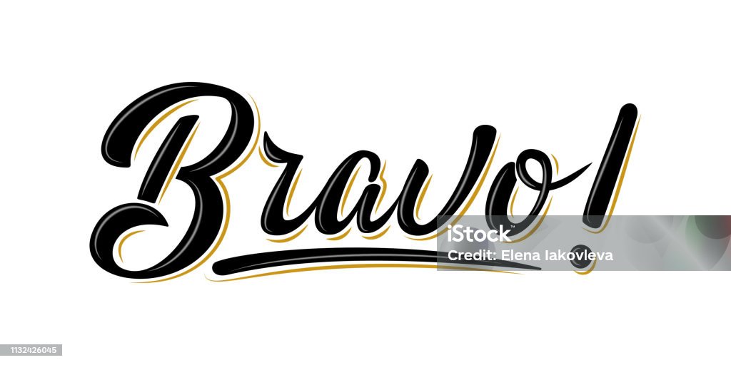 Bravo Front Lettering Bravo Lettering Sign Stock Illustration - Download Image Now - Abstract ...